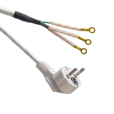 SNI認定 16A プラグ・ブレーキッド パワーコード延長コード ラップトップ用ケーブル 仕様 H03RT-F 3x0.75-1.5MM2 白