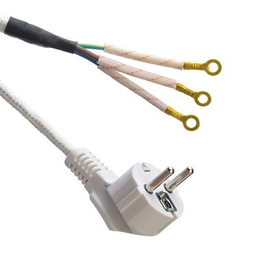 3 Prong Cotton Braided Power Cord Rated Voltage 250v Grounding Standard Grounding for Rice Cooker in Indonesia Market