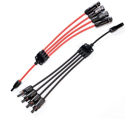 Normal Sections 1C X56/0.285MM PV Cable Extension Y Divider 4 to 1 PV004 Male and Female Connectors 40 Sets/Carton