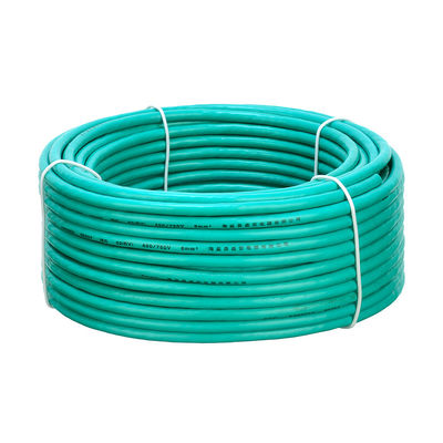 Insulated Green Copper Electrical Power Cable With PVC Jacket Flexible Core Single Core Wire 1*6MM2