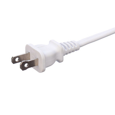 2X16AWG White 2 Pin Home Microwave Oven Plug Electrical Cord Extension Cords for 125V Rated Voltage and PVC Jacket Material
