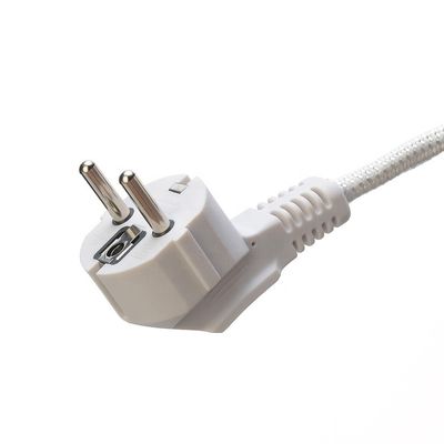 SNI認定 16A プラグ・ブレーキッド パワーコード延長コード ラップトップ用ケーブル 仕様 H03RT-F 3x0.75-1.5MM2 白