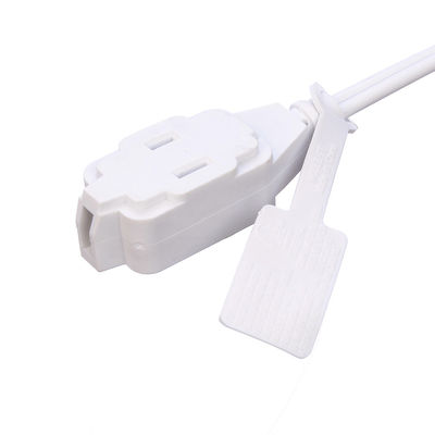 2X16AWG White 2 Pin Home Microwave Oven Plug Electrical Cord Extension Cords for 125V Rated Voltage and PVC Jacket Material