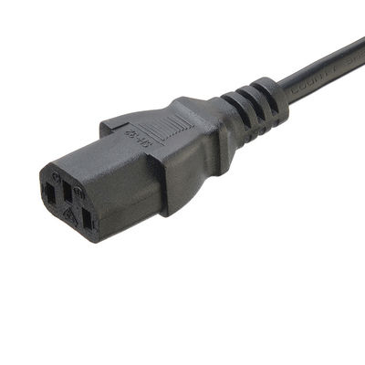 VDE認定 Shucko CEE7/7 IEC C13 接続器 パソコン電源コード 延長コード 長さ 1.5M またはカスタマイズ