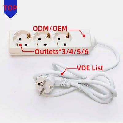 3m 3 Way ユニバーサル拡張ケーブルとマルチプラグ用スイッチソケット 電力ソケット拡張 3*0.75 白色 オーダーメイドオプション
