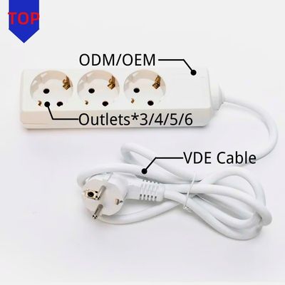 3m 3 Way ユニバーサル拡張ケーブルとマルチプラグ用スイッチソケット 電力ソケット拡張 3*0.75 白色 オーダーメイドオプション