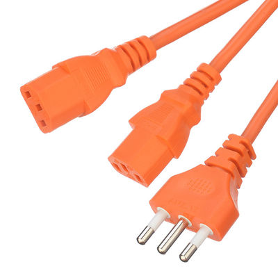 IMQ認定コンピュータ電源コード Y スプリッター 3ピンプラグと2方向 C13プラグソケット WIFI 固定 標準的な固定