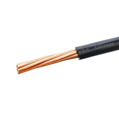 VDE H07V-R 450/750V 家庭用電器用電源ケーブル用 ブラック単核ワイヤ 固い鎖銅導体