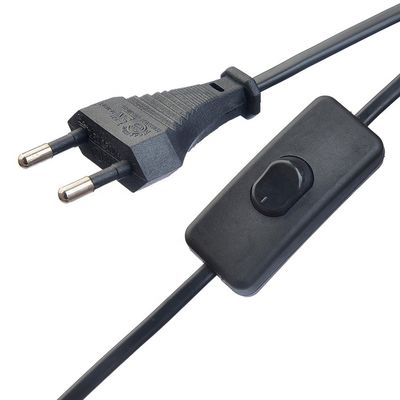 2.5A 2ピンプラグ 電源コード ブラックケトルプラグ 接続器またはソケット 酸素フリー ローズド・ストランド銅導体