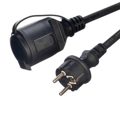 屋外拡張ケーブル 3x1.5mm2 電源ケーブル 220v 電源ケーブル 2ポール 防水ソケット 標準接地 16A/250V