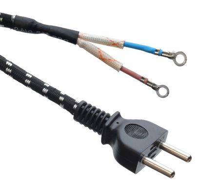 電気鉄電源 多色綿編みケーブル 100mロール VDE 承認プラグとPVC/ゴム絶縁