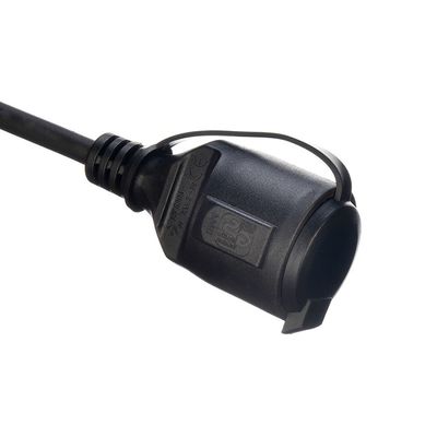 屋外 VDE 標準 シュコプラグ 2 ポール 防水ソケット 220V/16A IP44 防水プラグ 防水ソケットカバー 長さ 5M ネットワーク SDK