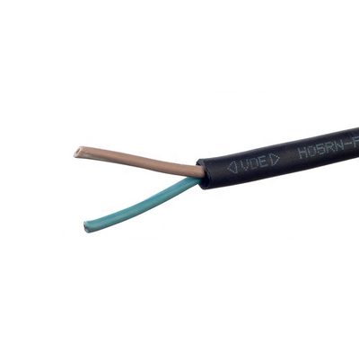 VDE 標準 H05rr f ゴム電源ケーブル 2x0.75 家電用電器 -5Cから70C 2C X0.75MM2 正常セクション