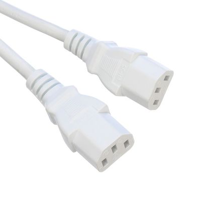 酸素のない赤糸銅 2XC13 女性 白色 Y型 スプリッター電源コード 250V/16A 電源延長コード VDE 承認