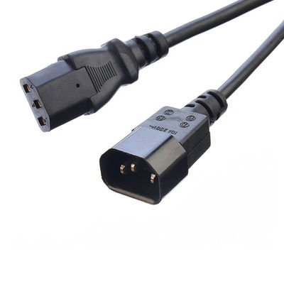 裸で鎖状の銅導体材料 C13からC14 AC電源ケーブル PDUコンピュータの拡張ソケット UPSサーバー