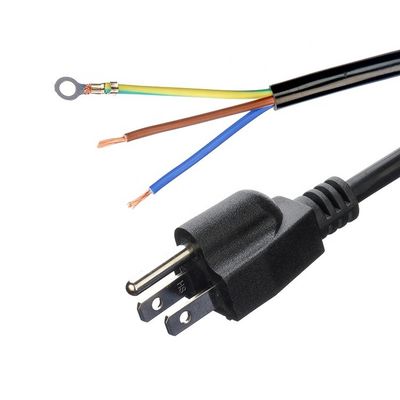 ケーブル仕様 16/14/18AWG ETL ラップトップ用の標準電源ケーブル 15A NEMA-15P 3相プラグ電源コード製造機械