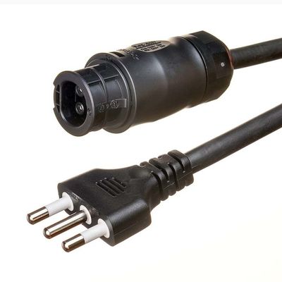 ブラック 16awg BC01 と 220v 10m 太陽電池延長ケーブル IMQ 標準 3 角 US 電源コード 酸素フリー 脱毛 鎖銅