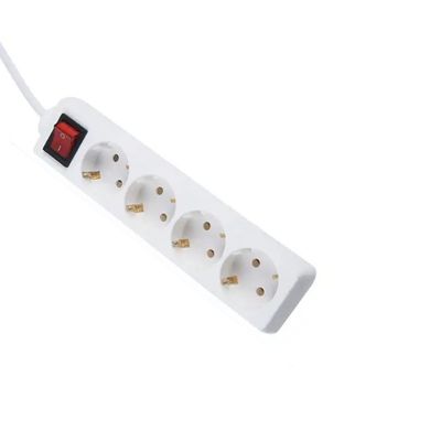 EU認証 H05VV-F 3x1.5mm2 4 ストップ電源 ストリップ 接続器 Euプラグ 16A のスイッチ付きソケット延長コード