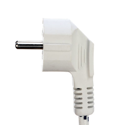 VDE Standard Power Cord for Steam Iron Commercial Rated Current 16A 3 Prong Cotton Braided AC Extension Cord