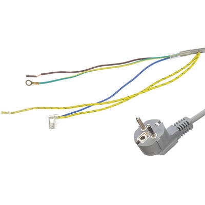 電源コード Eu プラグ オープンエンド ストライプリング H05vv-f 3g1.0mm2 Cee7/7 ユーロ 電源ケーブル 1.5mm 標準接地