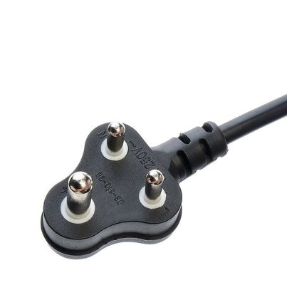 16A 3ピンプラグ 電源コード 南アフリカ SABS 家庭用電器用標準 ブラック ラップトッププラグ 商用 男性端型
