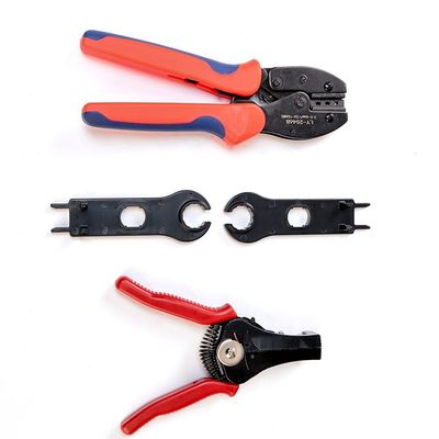 太陽光電池ケーブル分岐のプラグ・クリミングツールキット IEC 2.5MM2/4MM2/6MM2 PVケーブルとPV004コネクタのための女性端型