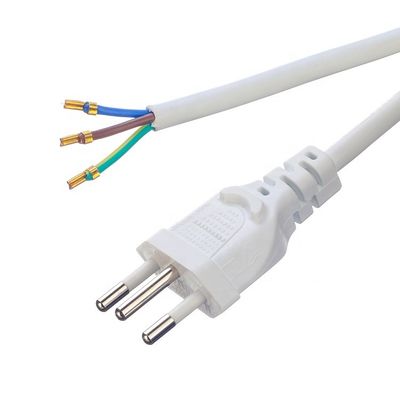 カスタマイズ ブラジル 10A/250V 3ピンプラグ 3x0.75MM2 PS4 ソーラーランプ用電源ケーブル DIN VDE 0620/EN 50075 1990 認証