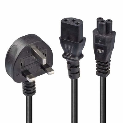 黒色/カスタマイズされたACプラグ IEC60320 C13 C5 3ピン電源コード付き イギリス BS標準 10A-16A 定電電源電源ケーブル