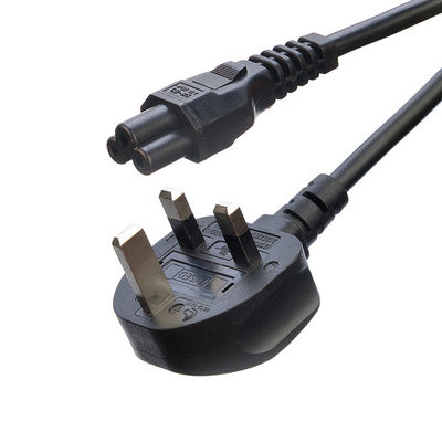 黒色/カスタマイズされたACプラグ IEC60320 C13 C5 3ピン電源コード付き イギリス BS標準 10A-16A 定電電源電源ケーブル