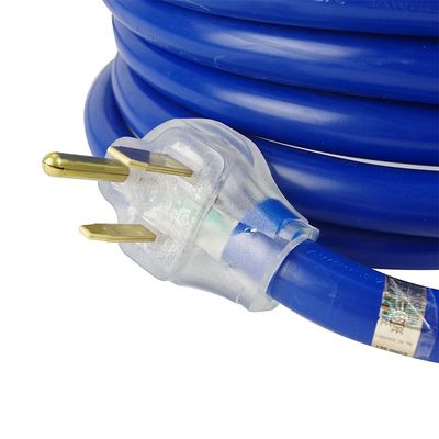 アウトドアヤードパーティ 125V 15A NEMA 6-50P/R 重荷 1/3/5/6/20FT 50M ライトエンドブルーマルチRvケーブル延長電源コード