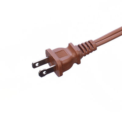 18AWG ETL パラレルワイヤ AC電源コード スイッチとソケット拡張コード ブラウン ETL 標準 PVC ジャケット USA 2 角