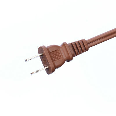 18AWG ETL パラレルワイヤ AC電源コード スイッチとソケット拡張コード ブラウン ETL 標準 PVC ジャケット USA 2 角