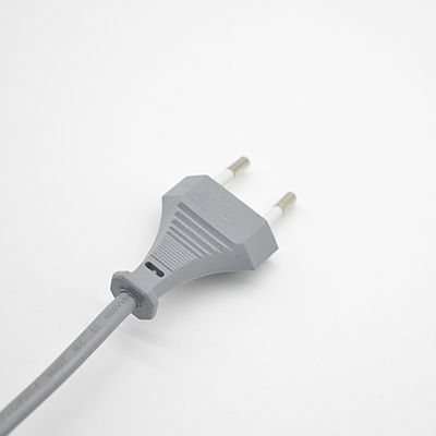 2.5A Rated Current White Kettle Plug Power Cord with Oxygen Free Bared Stranded Copper Conductor