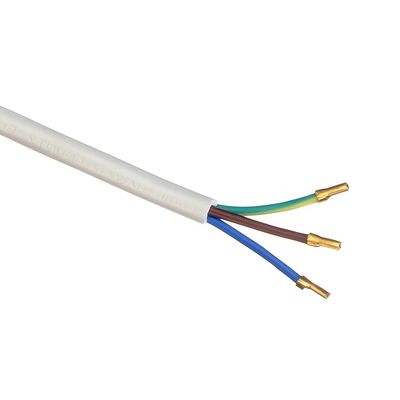IMQ標準 3ピンアングル 16A イタリア ホワイト電源コード H05VV-F 3x0.75MM2 閉ざされた端クリップターミナル