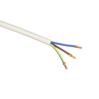 IMQ標準 3ピンアングル 16A イタリア ホワイト電源コード H05VV-F 3x0.75MM2 閉ざされた端クリップターミナル