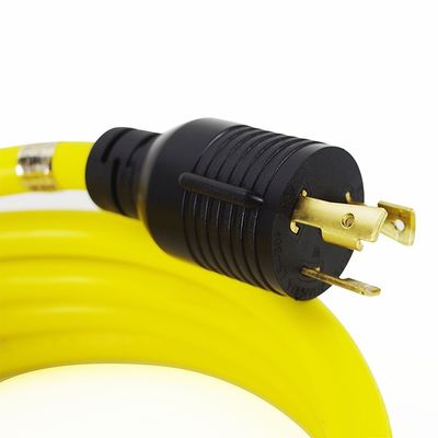 ETL リスト 3 角 30 アムペア 発電機コード 25 フィート 重用 NEMA L5-30P/L5-30R 10 ガージ 125V SJTW ロック 発電機延長コード