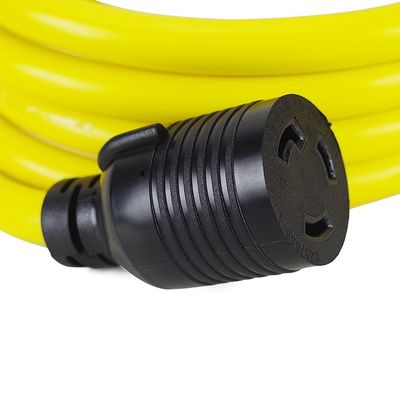 ETL リスト 3 角 30 アムペア 発電機コード 25 フィート 重用 NEMA L5-30P/L5-30R 10 ガージ 125V SJTW ロック 発電機延長コード