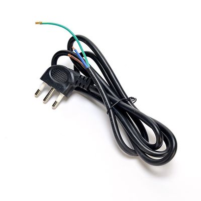 16A IEC 60320 C13 クローバーコネクタ ブラック イタリア標準 H05VV-F 3x0.75MM2 延長コード接地 標準接地