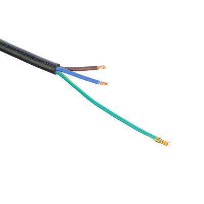 16A IEC 60320 C13 クローバーコネクタ ブラック イタリア標準 H05VV-F 3x0.75MM2 延長コード接地 標準接地