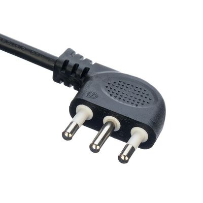16A IEC 60320 C13 クローバーコネクタ ブラック イタリア標準 H05VV-F 3x0.75MM2 延長コード接地 標準接地