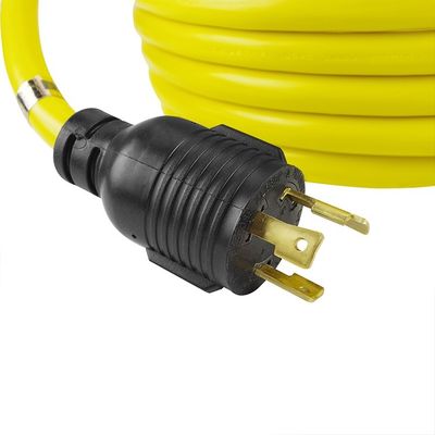 30Amp 3750 ワット 25 フィート 重用 NEMA L6-30P/6-30R 3 角 10 ゲージ 発電機 ワイヤオーガナイザー付きロック拡張コード