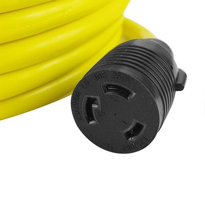 30Amp 3750 ワット 25 フィート 重用 NEMA L6-30P/6-30R 3 角 10 ゲージ 発電機 ワイヤオーガナイザー付きロック拡張コード