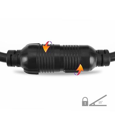 30Amp 3750 ワット 25 フィート 重用 NEMA L6-30P/6-30R 3 角 10 ゲージ 発電機 ワイヤオーガナイザー付きロック拡張コード
