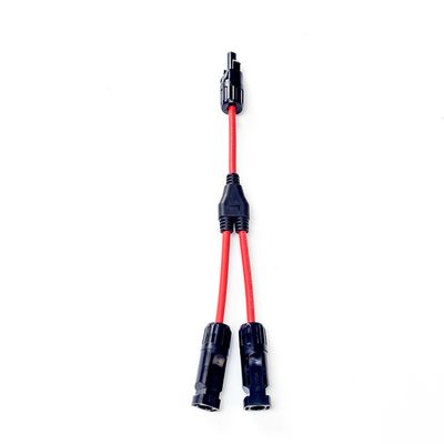 太陽光ケーブル PVワイヤの延長 ソーラーコネクタ PV004 Y ディバイダー ブラックとレッドペア H1Z2Z2-K DC 1500V 1X4mm XLPO 隔熱