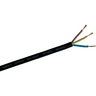 耐久性 多核銅線 電源コード 2/3/4/5/6 コアPVCゴムケーブル 10A 250V 覆い線