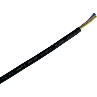 耐久性 多核銅線 電源コード 2/3/4/5/6 コアPVCゴムケーブル 10A 250V 覆い線
