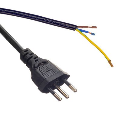 オキシジンのない赤糸銅導体 16A/250V VDE H05VV-F EUプラグ電源コード付きPVCケーブル