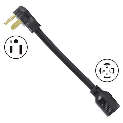 USプラグスタンダード NEMA 6-50P 男性からNEMA L14-30R 女性 溶接器プラグアダプタ 250V拡張コード 3本のロックソケット