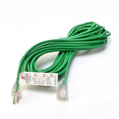 アメリカンAC電源拡張コード 3ピンアメリカ 拡張ソケットワイヤー 120V 60Hz グリーンガーデン 長さ 6FT/8FT/10FT/12FT/25FT