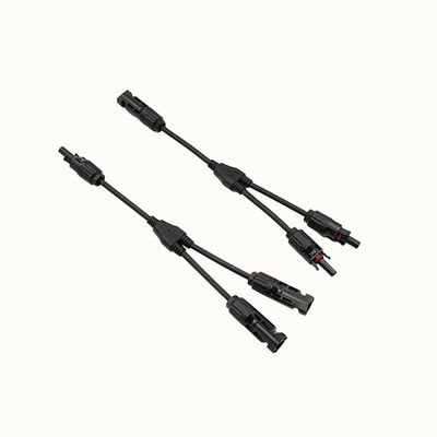 1x4mm2 缶詰付きクーパー XLPO XLPE PVケーブル Y スプリッタ 1 転送 2 PV004 コンネクタ 熱 UV レス ジャケット TUV 承認